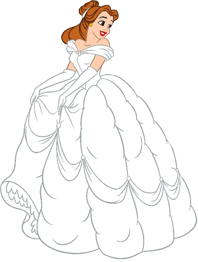 Wedding Disney Clipart Belle Belle In Wedding Dress Clipart Png Belle Transparent