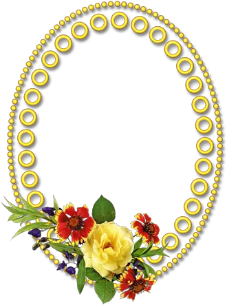 Körkeret426 Oval Flower Frame Png Oval Frame Png