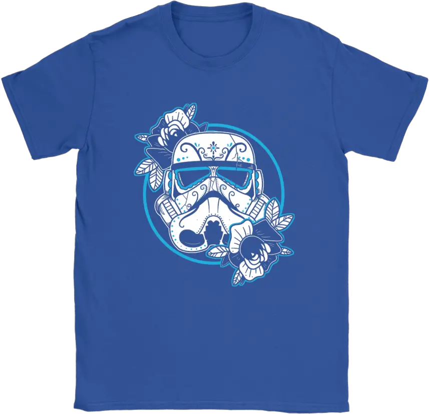 Calavera Flower Stormtrooper Helmet Star Wars Shirts U2013 Nfl T Shirts Store Kaws Pinocchio Shirt Png Stormtrooper Helmet Png