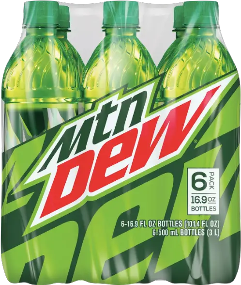 Original Mountain Dew Bottle List Of Flavors Caffeinated Drink Png Mountain Dew Transparent