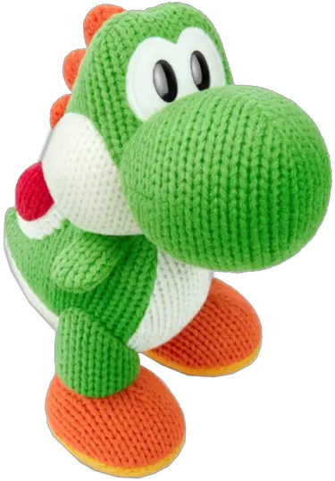 Mega Yarn Yoshi Yoshiu0027s Woolly World Amiibo Figure Woolly World Yoshi Png Yoshi Transparent