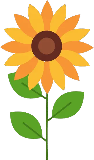 Isolated Sunflower Icon Flat Design Canva Fresh Png Sunflower Icon