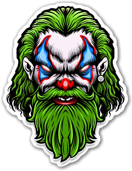 Bearded Clown Stickerapp Clown Png Clown Hair Png