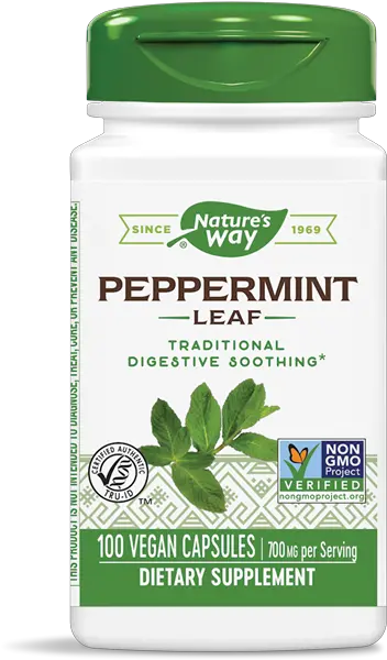 Peppermint Leaves 100 Caps Natureu0027s Way Natures Way Eyebright Herb Png Mint Leaf Png