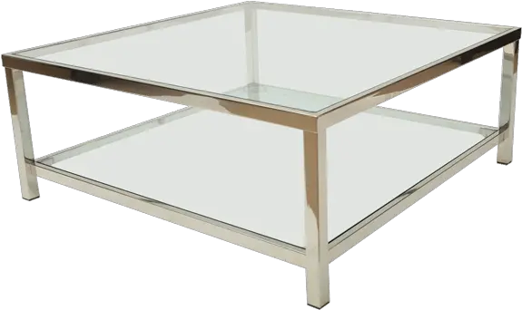 Chrome Coffee Table Transparent Image Square Glass Coffee Table Png Tables Png