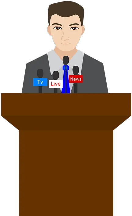 Politics Person Making A Speech Cartoon Png Politics Png