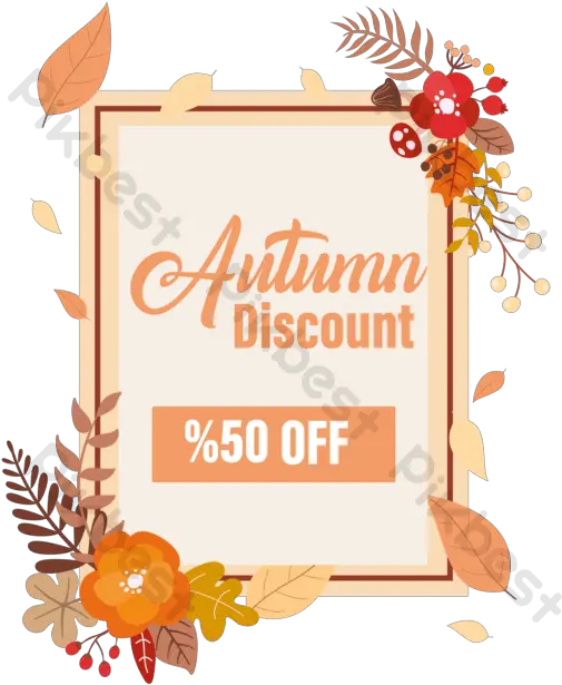 Awesome Vector Autumn Vertical Banner Design For Marketing Decorative Png Advertising Icon Of The Year