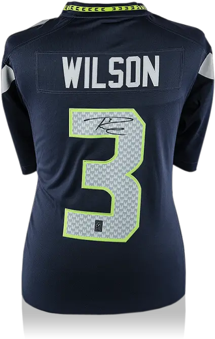 Russell Wilson Back Signed Seattle Seahawks Jersey Russell Wilson Jersey Png Seahawks Icon