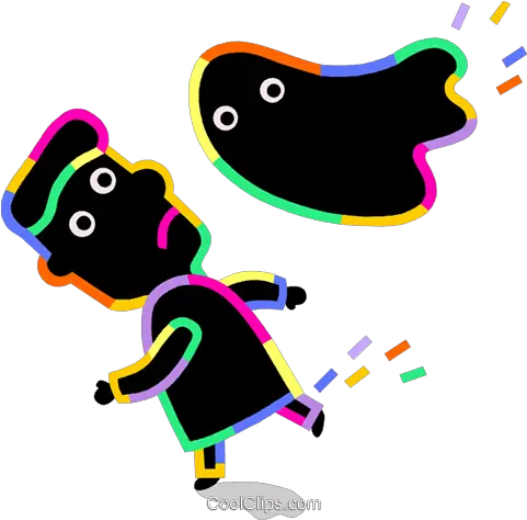 Person Running Away From Ghost Royalty Free Vector Clip Art Running Away From A Ghost Png Ghost Clipart Png