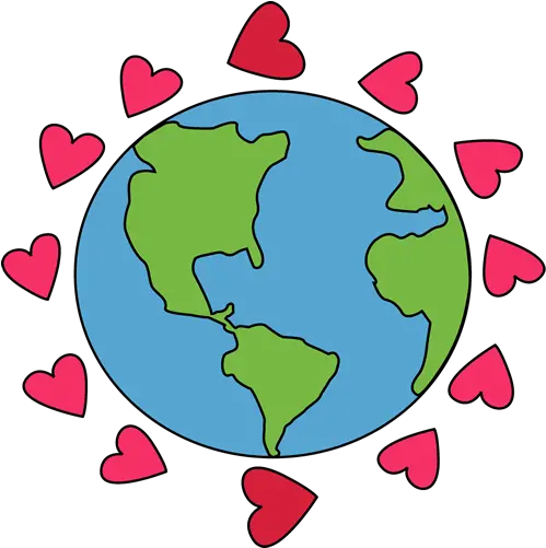 Earth Heart Clipart Free Download Earth With Hearts Clipart Png Earth Clipart Transparent Background