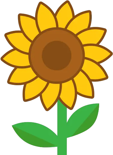 Sunflower Plant Icon Png And Svg Vector Cartoon Sunflower Clipart Png Sunflower Icon