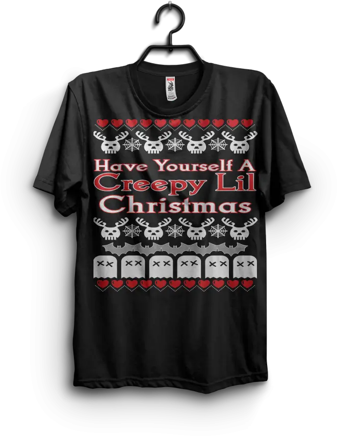 Creepy Lil Christmas T Shirt Design Template Design Christmas T Shirt Ideas Png Creepy Png