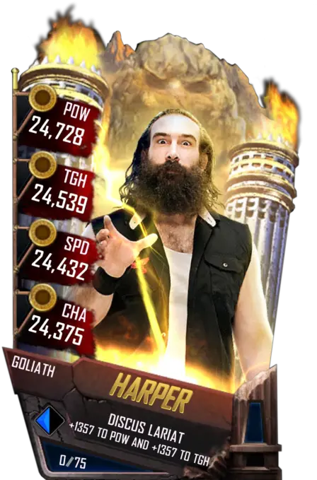 Luke Harper Wwe Supercard Sasha Banks Png Luke Harper Png