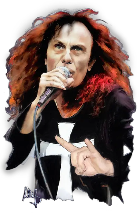 Ronnie James Dio Greeting Card Ronie James Dio Artwork Png Dio Face Png