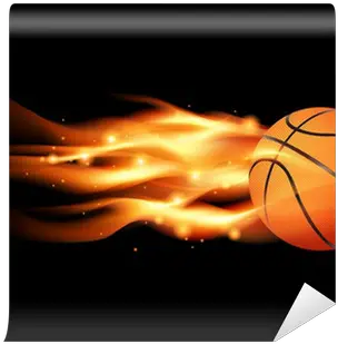 Flaming Basketball Wall Mural Pixers Flaming Basketball Png Flaming Basketball Png