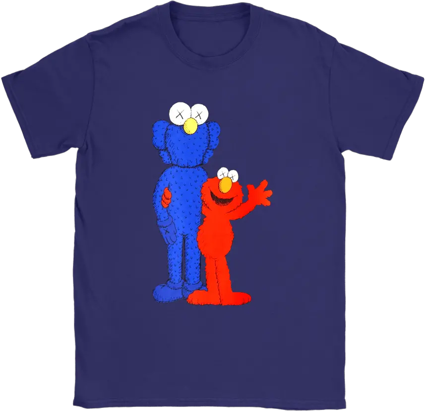 Elmo And Cookie Monster Muppet Kaws Style Shirts U2013 Teeqq Store Elmo And Cookie Monster Shirt Png Elmo Face Png