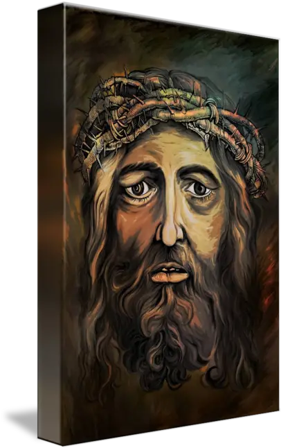 Christ With Thorn Crown By Andrzej Szczerski Christ With Thorn Png Thorn Crown Png