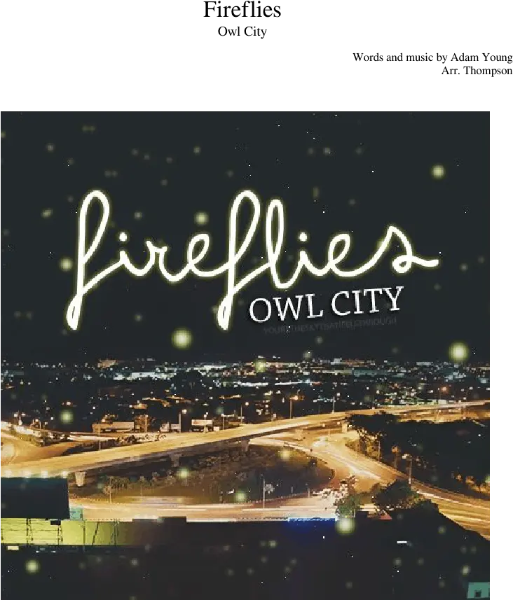 Owl City Album Fireflies Owl City Png Fireflies Png