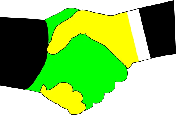 Handshake Green Yellow Clip Art Vector Clip Horizontal Png Handshake Clipart Png