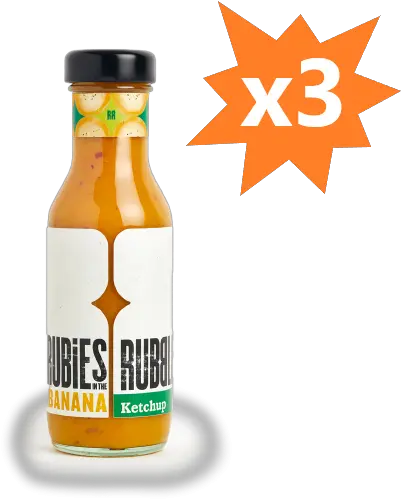 Banana Ketchup 3 X 274g Rubies In The Rubble Banana Ketchup Png Rubble Png