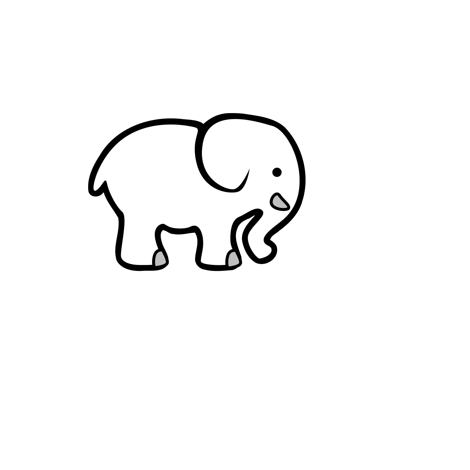 Download White Elephant Png Free Free Transparent Elephant Outline Clipart Elephant Clipart Transparent Background