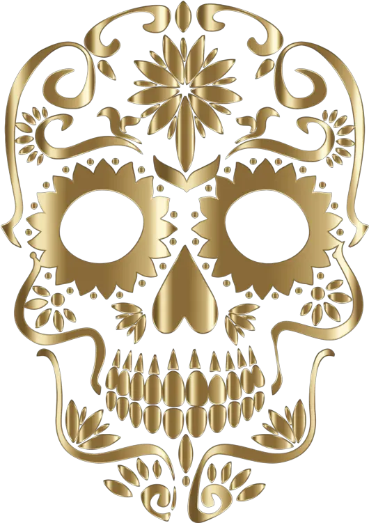 Skullbonecalavera Png Clipart Royalty Free Svg Png Black And White Sugar Skull Calavera Png