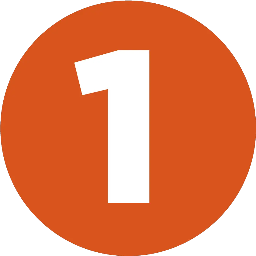 Number 1 Clipart Orange Episode 1 Transparent Background Png Number One Png