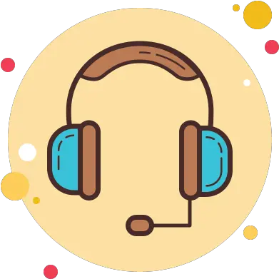 Headset Icon In Circle Bubbles Style Cute Headphones Icon Png Headphone Icon Vector