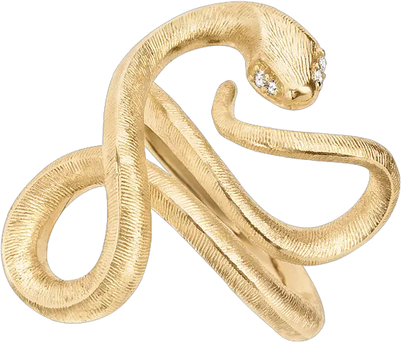 Lynggaard Snakes Ring In 18k Yellow Gold And Diamonds Twvs Serpent Png Snakes Png