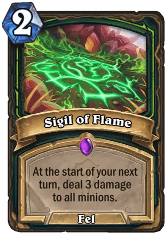 New Demon Hunter Epic Card Revealed Sigil Of Flame Hearthstone Png Demon Hunter Icon