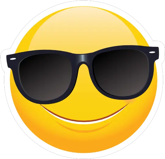 Cute Sunglasses Emoji Sticker Smiley Png Sunglasses Emoji Transparent