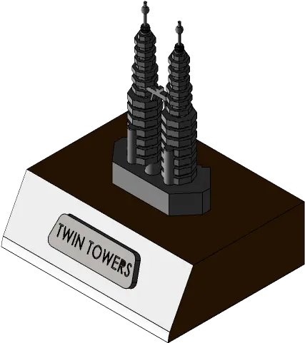 Twin Towers Model 3d Cad Library Grabcad Vertical Png Twin Towers Transparent