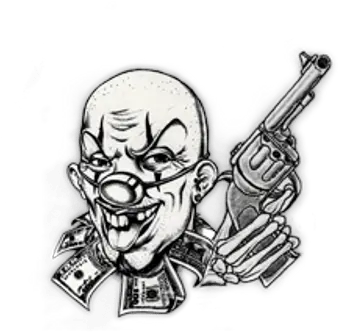 Clown And Gun Tattoo Transparent Png Tattoo Clown Png Tattoo Gun Png