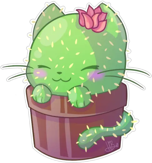 Download Hd Cactus Kitty Tumblr Png Transparent Cat Cus Tumblr Cactus Png