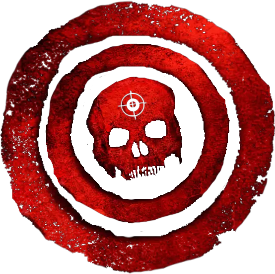 Gears Of War Bullseye Target With A Skull Png Gears Of War Aim Icon