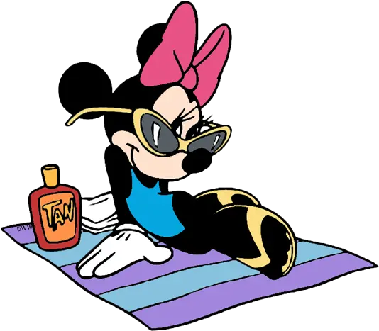 Download Beach Clipart Mickey Mouse Minnie Mouse Beach Png Minnie Mouse Summer Png Beach Clipart Transparent Background