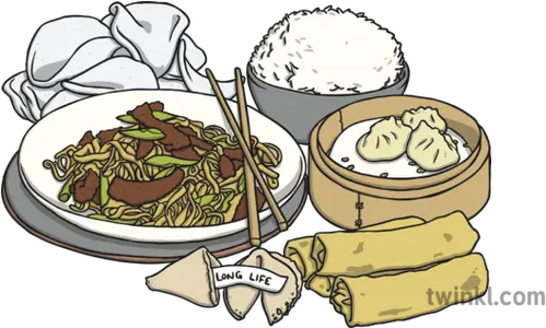 Chinese Food Illustration Twinkl Cartoon Png Chinese Food Png
