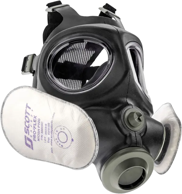 Scott M110 Dual Lens Facepiece General Service Respirator Png Gas Mask Transparent