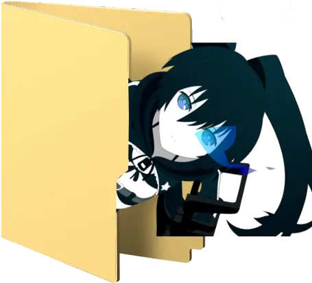 Anime Icon 11 Rock Folder Icon Images Transparent Png Black Rock Shooter Folder Icon Animation Folder Icon