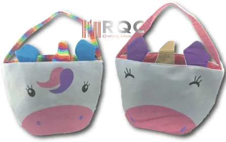 Unicorn Easter Bag Rainbow Tote Bag Png Easter Basket Transparent