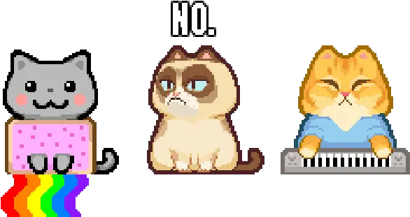 Nom Cat Lucky Kat Studios Grumpy Cat Keyboard Cat And Nyan Cat Png Grumpy Cat Png