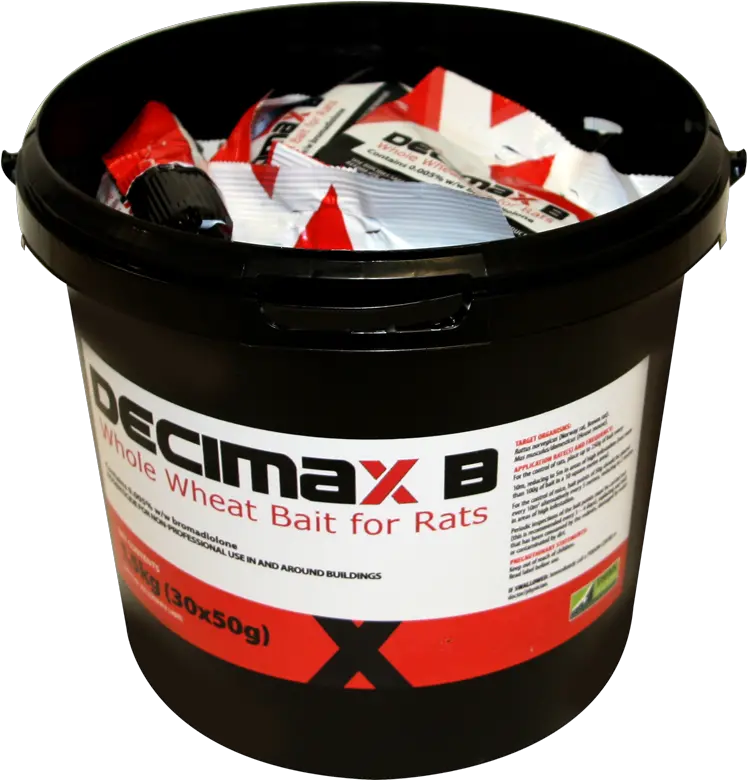 Decimax Bratkillerpoison15kg5779ppng Afs Supplies Bucket Rats Png