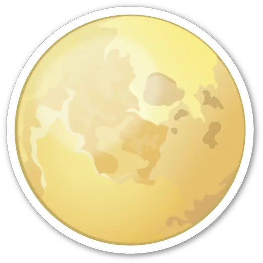 This Sticker Is The Large 2 Inch Version That Sells For 1 Cartoon Yellow Moon Png Earth Emoji Png