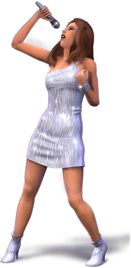 The Sims Singing Girl Transparent Png Singer Sims 3 Showtime Sims Png