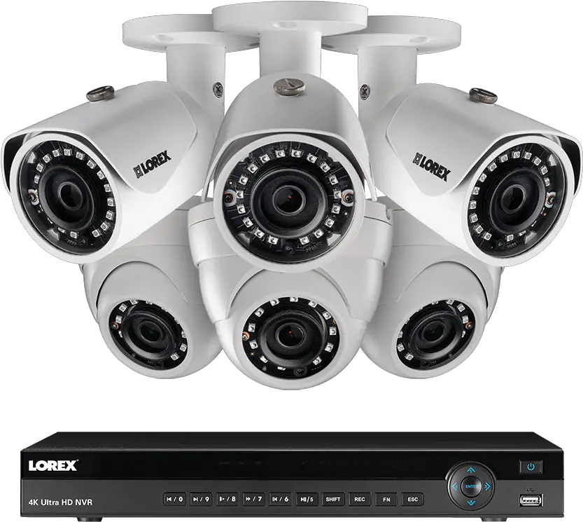 8 Channel 2k Home Security System With 6 Weatherproof Ip 5mp Camera Lorex Png Transformers Icon For Windows 7