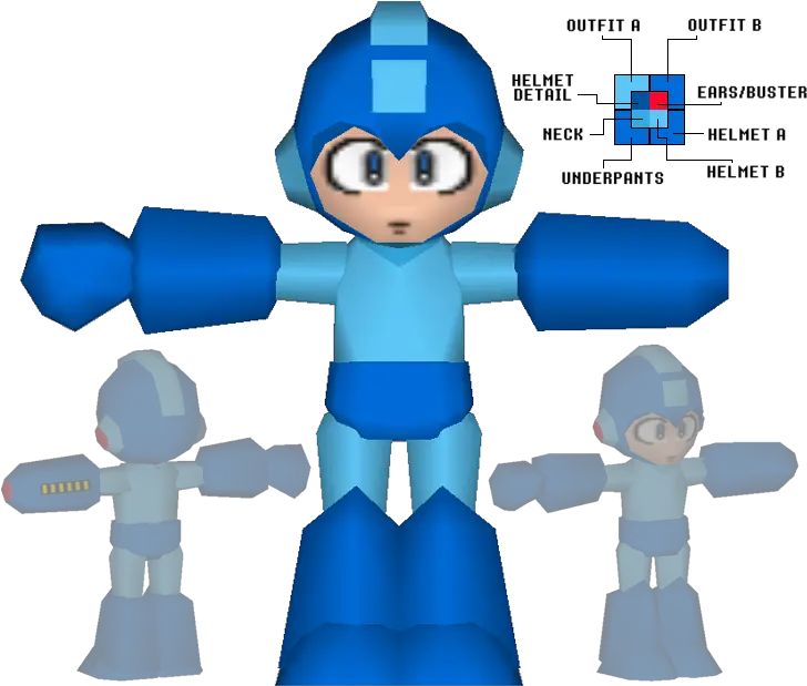 Custom Edited Mega Man Customs Mega Man N64 The Mega Man N64 Model Png Mega Man Png