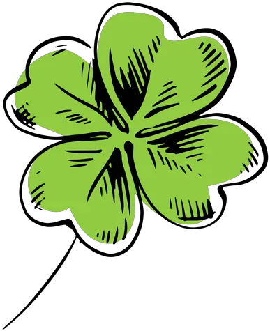 Four Leaf Clover Drawn Ad Four Leaf Clover Svg Transparent Png 4 Leaf Clover Icon