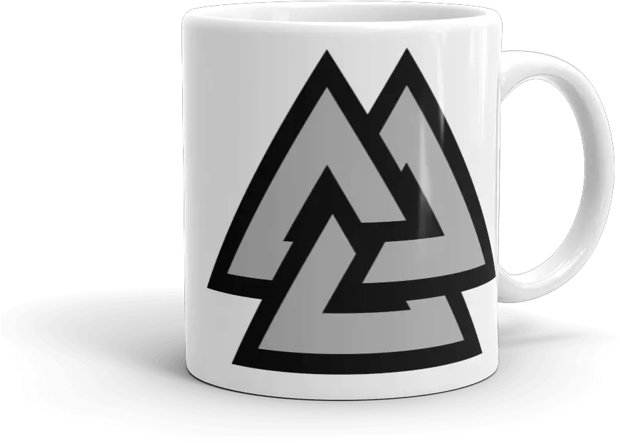 Download Hd Valknut Coffee Mug Viking Symbol No Background Coffee Cup Png Mug Transparent Background