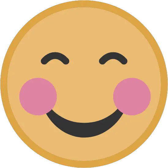 Yellow Blushing Face Graphic Symbols Free Graphics Wide Grin Png Blush Icon