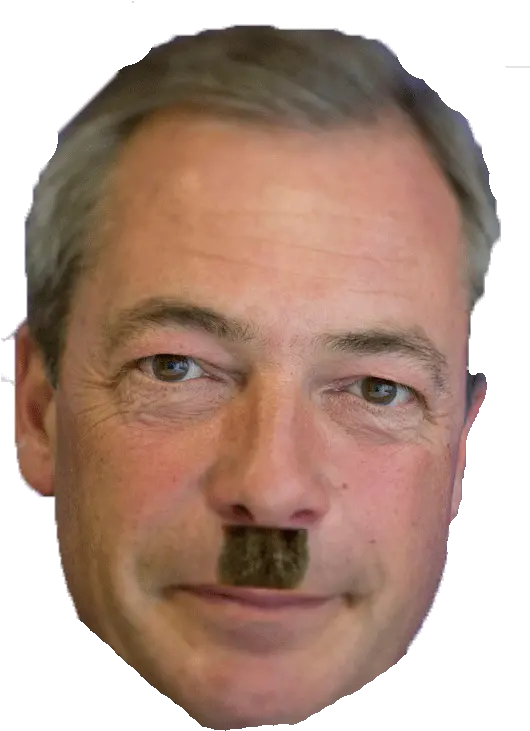 Nigel Farage Hitler Moustache Farage With Hitler Moustache Png Hitler Transparent Background